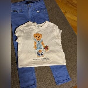 Ralph Lauren Polo Bear Tee and Blue Pants